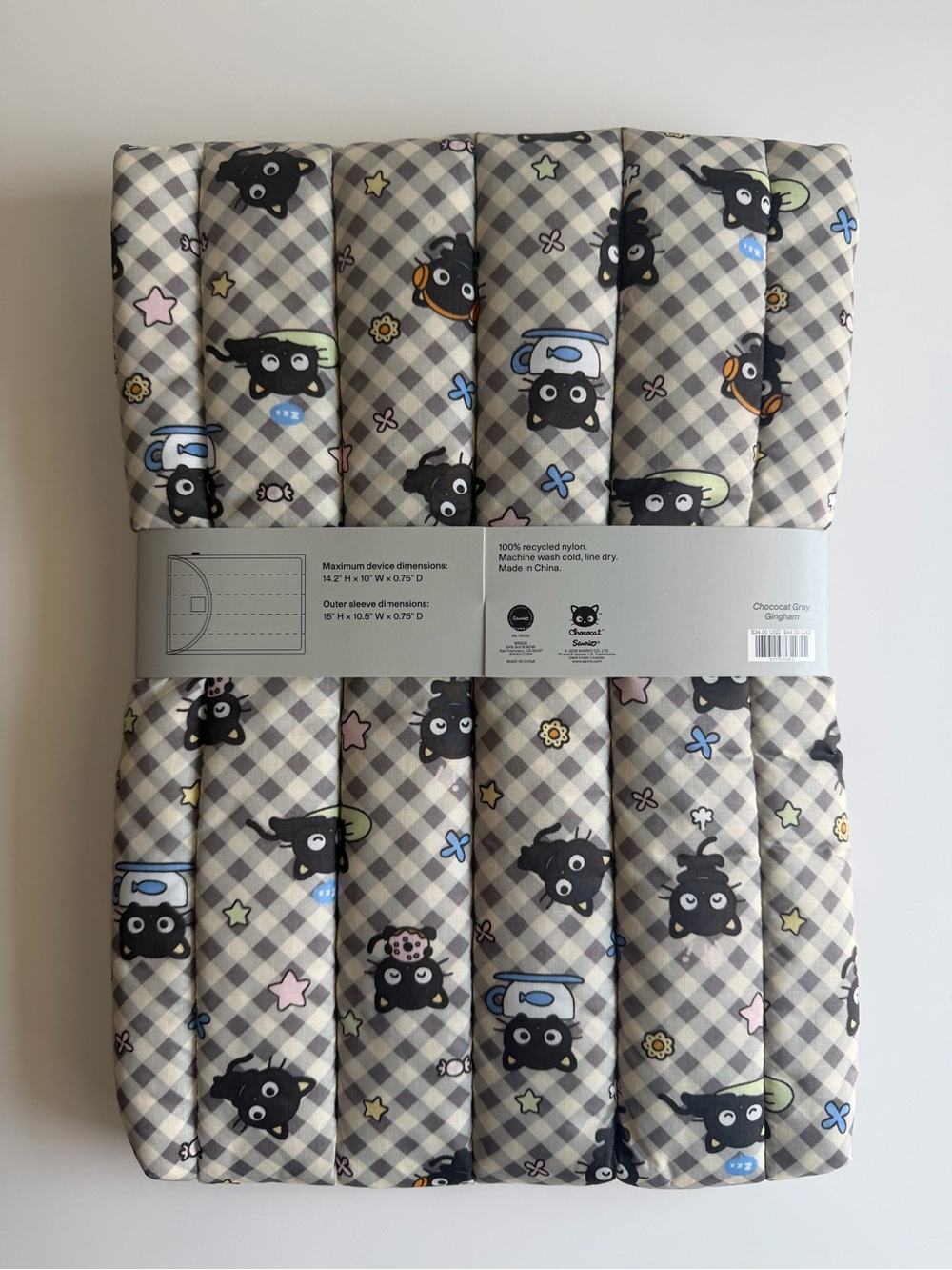 NWT BAGGU Chococat 16” Puffy Laptop Sleeve - Picture 2 of 5